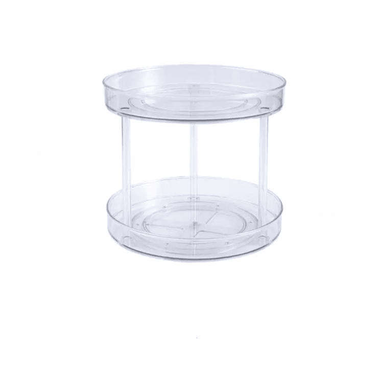 2‑Tier Lazy Susan Turntable – 23 cm Rotating Spice Rack & Kitchen Organizer - FOUR CORNERS