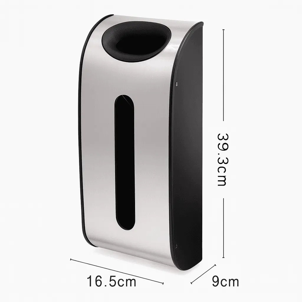 Wall-Mounted Plastic Bag Dispenser – Stainless Steel Grocery Bag Holder