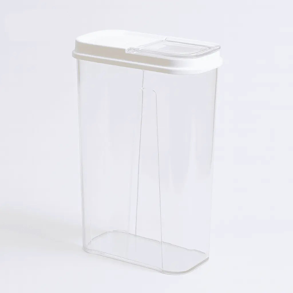 Clear Plastic Cereal Container – Stackable Food Storage with Flip Lid