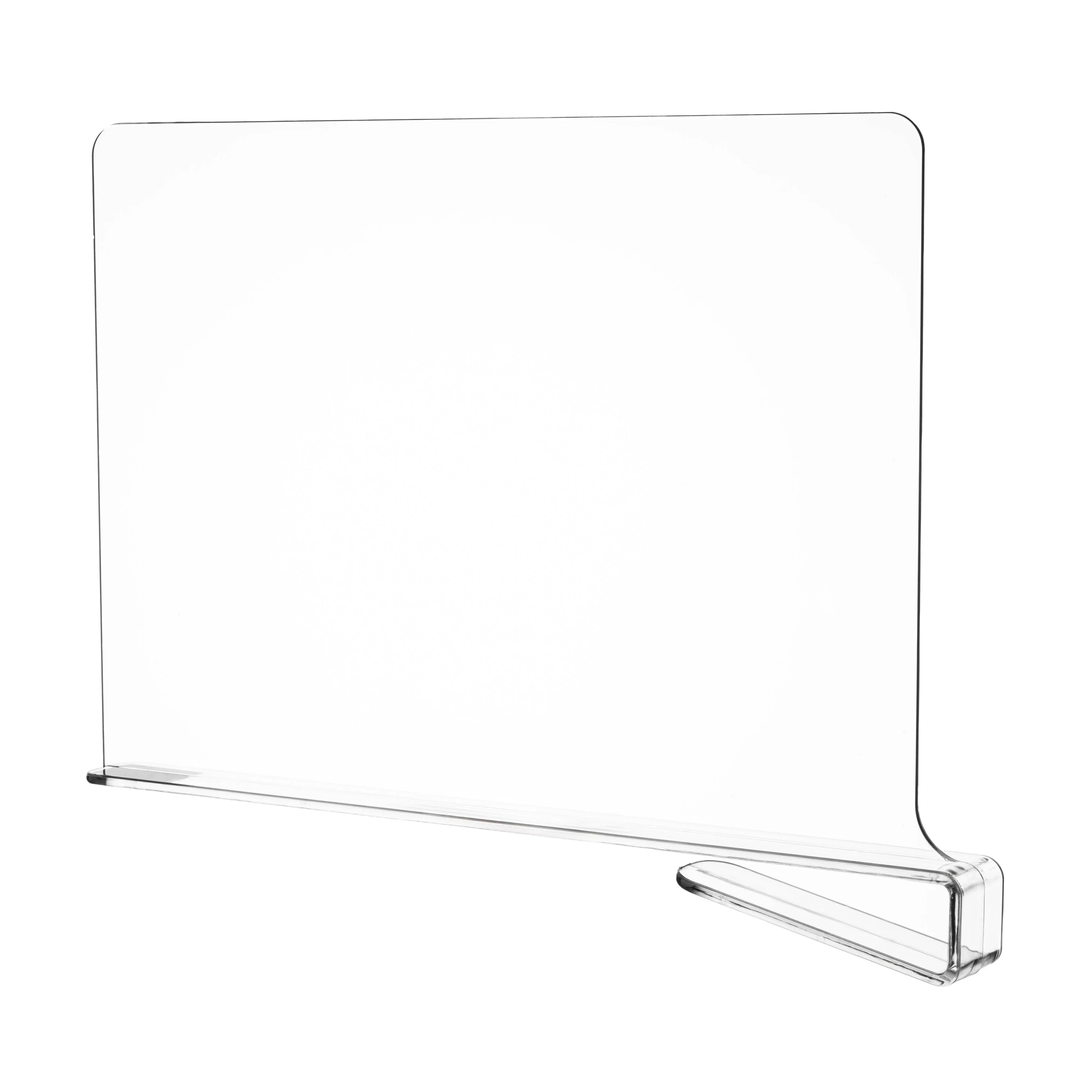 Clear Acrylic Shelve Divider on a white background