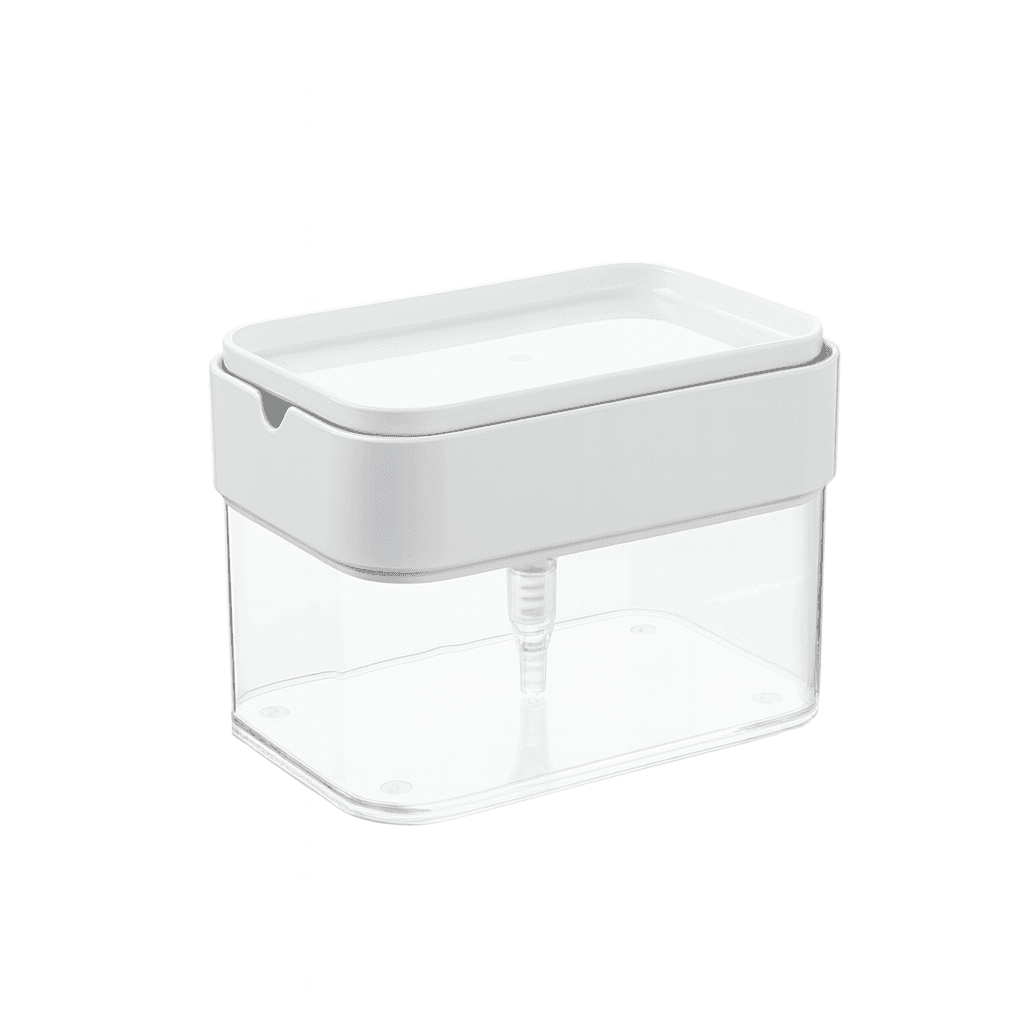 Kitchen Soap Dispenser with Sponge Holder - FOUR CORNERS