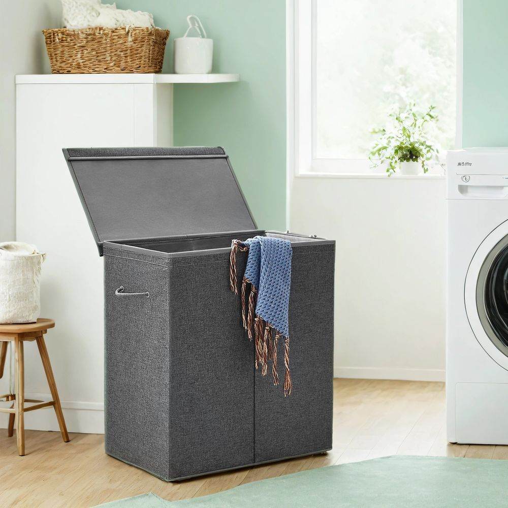 Songmics Double Fabric Laundry Basket with Lid 142L - FOUR CORNERS
