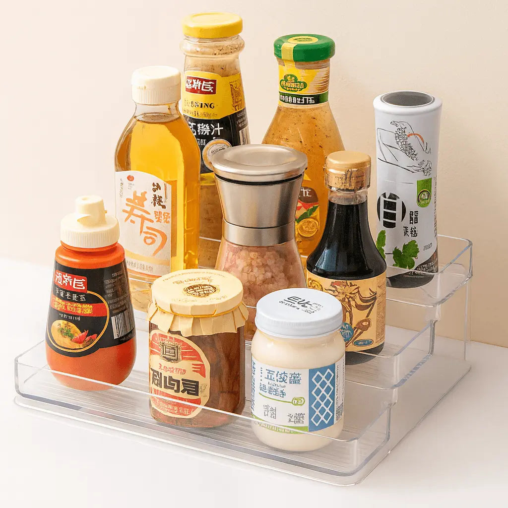 3-Tier Spice Rack – Step Shelf Organiser for Kitchen Cupboards