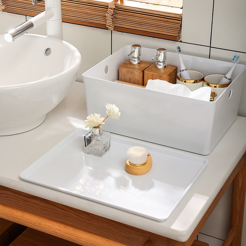 Large White Stackable Storage Box with Lid