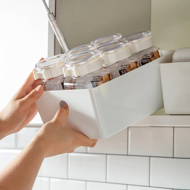 Large White Stackable Storage Box with Lid