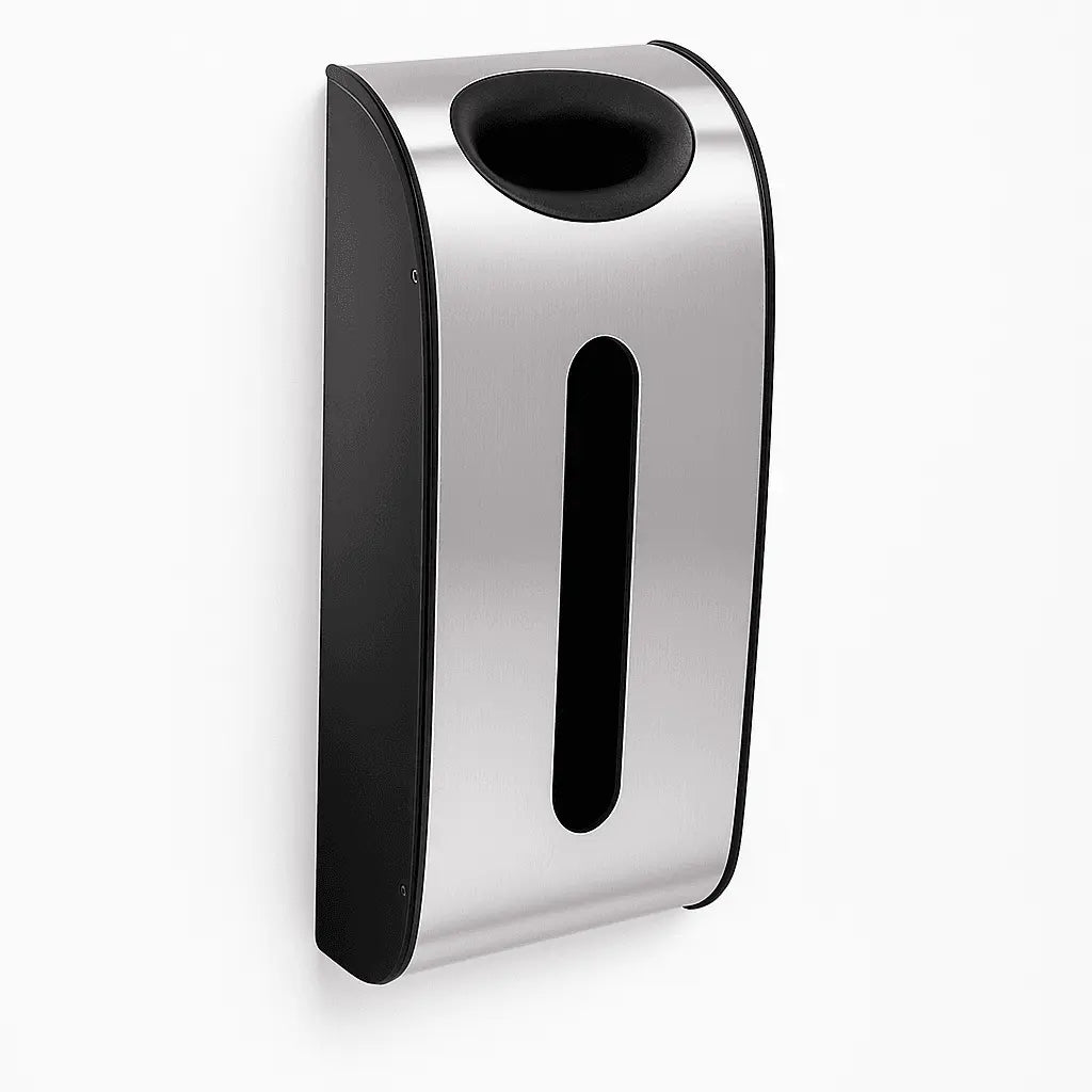 Wall-Mounted Plastic Bag Dispenser – Stainless Steel Grocery Bag Holder