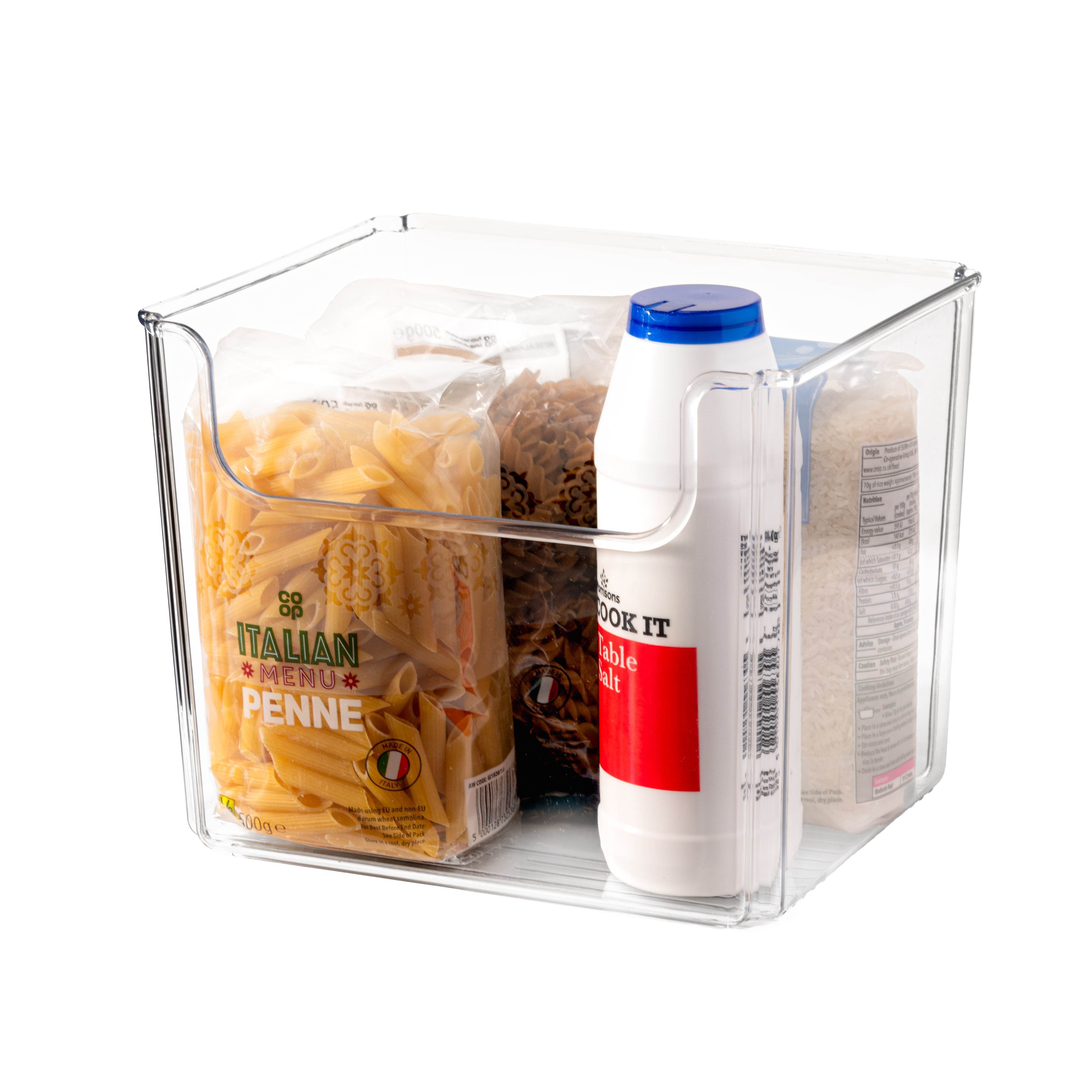 Open Front Bin For kitchen and bathroom storage on a white background