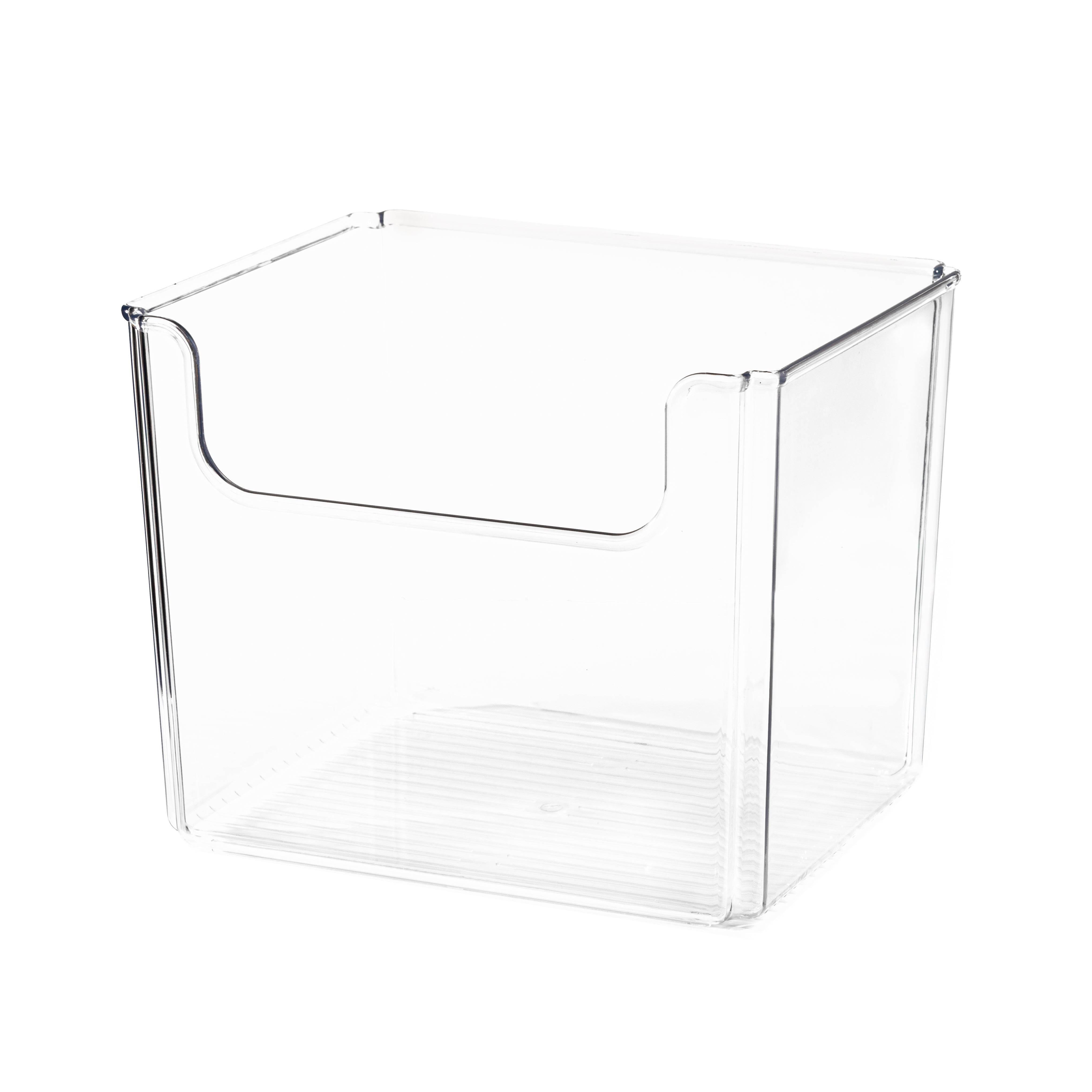 Open Front Bin 10x8x8" on a white background made to use for kitchen and bathroom storage and organisation.