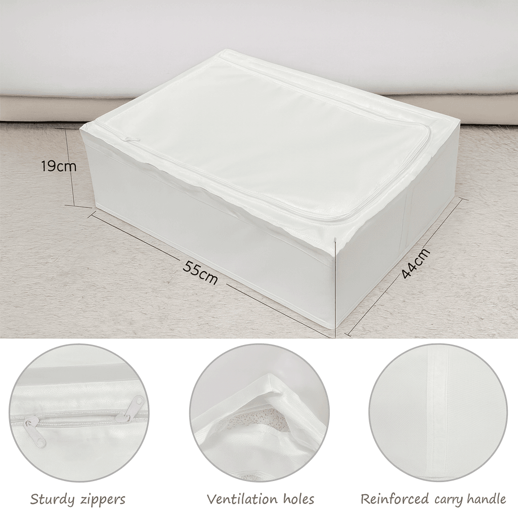Fabric Storage Case with Zip Lid – Clothes, Blankets & Underbed Organiser